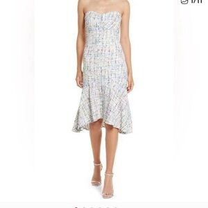 Sam Edelman Tweed Strapless Multicolor Dress